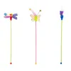 Cat Toys Plastic Pet Toy Wand Funny Dragonfly Carrot Butterfly Catcher Teaser Stick Interactive for Cats Kitten4821853