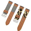 Luxury Leather Strap för Apple Watch Band 44mm 42mm 40mm 38mm Watchband Fashion Cloth Bracelet Iwatch Series 6 5 4 SE Wristbands Smart Tillbehör