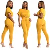 2020 frauen Sets Sommer Trainingsanzüge Kurzarm Kreuz Top Hosen Anzug Zwei Stück Set Sportswear Nacht Club Party Outfits X0428