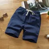 Short en lin Tendance pour hommes Été Rose Pantalon à cinq points Couleur bonbon Dormir grands hommes moitié 210714