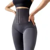 Женщины высокий талии нажимающие толчок Фитнес Летнее тело Shaper Mujer Corset Slim 25% спандекс эластичная спортивная одежда 210925