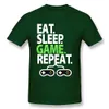 Uyku Yiyin oyunu Z Ünitesi Baskılı Tshirt Oyun Mektup PC Denetleyicisi Oyun Gamer Erkekler için Saf Pamuk En T-Shirt 210324