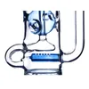 11,2-дюймовый мундштук с изогнутой шеей, синий, фиолетовый, барботер для кальяна, рециркулятор, стеклянные бонги для воды, нефтяные вышки для курения кальяна, стеклянный бонг