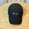 Lammull baseball cap brev broderi kvinnor sol hatt dam tjejer utomhus varm vinter våren plysch kepsar