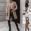 Women's Wool & Blends S Arrival Casual Women Autumn Winter Pocket Lapel Overcoat Button Warm Long Coat Jacket Khaki/Light Grey/Black/Beige