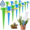 12st Auto Drip Bevattning Vattenutrustning Drypter Spike Kit Garden Hushållsplanta Blomma Automatiska Vattenverktyg W-01326