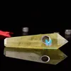 Натуральный желтый цитрин кварцевый кристалл курительная труба заживление точка заживления палочкой табак США