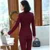 Office Lady Work Pant Suits Women Formal Business 2 Piece Blazer Pants Set Elegant Pantsuits Female Autumn Winter Plus Size 2021 Women's Two