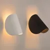 Lâmpada de parede 6W LED Bedroom Indoor Light Light Black White Corredor Lâmpadas Corredor Alumínio Sconce Modern Luminaire