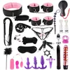 Nxy Adult Toys Sex Games Whip Gag Nipple Clamps for Couples Exotic Accessories y Leather Bdsm Kits Plush Bondage Set Handcuffs 1207
