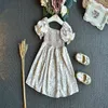 Mihkalev Pattern Print Kids Summer Dress For Girls 2021 Floral Princess Dresses Children Cotton Birthay Party Tutu Dress Q0716