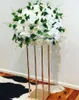 Party Decoration Style Wedding Metal Gold Color Flower Vase Column Stand för mittpunkten