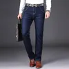 Tamanho grande 40 42 44 Jeans de negócios masculinos de estilo clássico Moda pequena calça de jeans reta de jeans machos calças 210318
