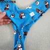 Qinjoyer Sexy Blue Bikini Thong Купальник Женщины Бразильские Купальники Купальники Купальники Купальник Костюм Кокосовый Набор 210621