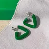 Italiaans design sieraden emaille druppel glazuur groene driehoek senior dames oorbellen oorstekers mode gepersonaliseerde party accessor170x