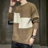 Hommes Pull Casual Motif Tricot Pull Hommes Mode Pull Mince Pull O-cou Pulls Mâle Tops Pull Mode Vêtements Homme Y0907