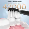 Electric Sonic Toothbrush Octopus Brush USB Ultrasonic Oral Care es 8 Heads Adult Waterproof 220224