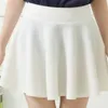 Skirts School Girls Short Skirt Women's Stretch Waist A-Line Flared Pleated Plain Skater High Causal Female Bottoms #