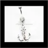 Bell Body D0438 Anchor Style Knapp Ringar Blanda Färger Navel Belly Ring, Kropp Piercing Smycken Drop Leverans 2021 Missl