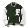 Baseball Jacket Mäns Leather Hip Hop Printed Men's Jacket 211013