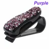 Montature per occhiali da sole alla moda Decorazione con strass Clip per occhiali Staffa per visiera parasole Supporto per occhiali portatile Forniture per interni per auto