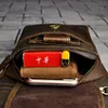 Crazy Horse Leather Waist Bags Men Multifunction Design Small Messenger Fashion Travel Belt Waist Pack Drop Leg Pouch Male