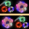 Girls LED Luminous Scrunchies Hair Band Ponytail Holder Headwear Elastic Hairbands Solid Color Hair Accessories 10pcs