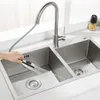 Keukenkraan Blacked Single Handvat Trek Wit Keuken Tap Enkele Gat 360 Graad Geborsteld Nikkelijk Kranen Water Mixer Tap 210724