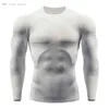 Maglia termica invernale da uomo a maniche lunghe Compressione T-shirt bodybuilding ad asciugatura rapida T-shirt attillata tinta unita Camicia da corsa uomo Y0323