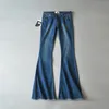 Nueva cintura alta azul negro Flare para mujer Denim Skinny Womans mujer pantalones vaqueros de pierna ancha pantalones de mujer 210322