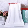 Sublimation Vierge Serviette De Plage Polyester Blanc Rectangle Mouchoir 70 * 150cm Épais Absorbant Blanc Serviettes DIY Personnalisé Voyage Piscine Maison Salle De Bains