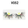 Wholesale Christmas Color Exaggerated False Eyelashes Natural Simulation 25mm Glitter Eyelash Shimmery Lashes Make Up For Halloween