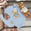 Newborn Baby Girl Boy Rompers 2pcs Outfit Clothes Set Infant Girls Cartoon Bear Print Short Sleeve Onesie Bodysuitbibs6202123