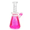 9 "glicerina coil bong congelabile refrigerato rosa fumo dab rig vetro narghilè shisha pipa ad acqua con 14,4 ciotole forzen