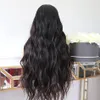 30 tum 250 densitet u del Wavy Full Machine Made Indian Human Hair Wigs For Black Women Glueless 100% obearbetade förlängnings peruker med kammar och remmar