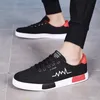 Siyah Kırmızı Örgü Moda Ayakkabı Normal Yürüyüş A04 Erkekler Sıcak Satmak Nefes Öğrenci Genç Serin Rahat Sneakers Boyutu 39 - 44