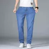 SHAN BAO Gerade, lockere, leichte Stretch-Jeans, Sommer, klassischer Stil, Business-Casual, junge Herren, dünne Denim-Jeans 211120