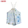 Tangada femmes mode métal licou asymétrie Blouses Vintage licou cou dos nu femme merdes Chic hauts BE91 210609