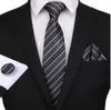 Rosa Krawatten für Herren, lässiges Krawatten-Set aus Seide, hochwertiges Herren-Einstecktuch, Manschettenknöpfe, Set Szl0O