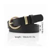 Cintura sottile da donna Cintura nera in pelle PU con fibbia in oro Cinture per jeans da donna Cinturino da donna Cinturini da polso moda femminile G220301