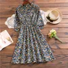 Mori Girl Spring осенняя женщина -вельветовые платье 29 узоров повседневная эластичная талия винтаж Vestidos с длинным рукавом корейское сладкое платье 210322