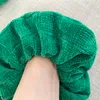 Headband verde do vintage para as mulheres Ins Moda Elastic Hair Borracha Bandas Personalidade Toalha Tecido Compõe Hairband