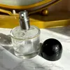 30ML Empty Cosmetic Packaging Refillable Vials Round Black White Lid Transparen Glass Perfume Spray Bottle 10pieces/Lot