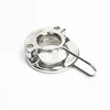 5 Sizes Cockrings Testicular Pendant Stainless Scrotum Pendants Double-Ring-Shape Weight Negative Penis Isolating Rod Sex Toys for Men BB-226