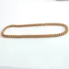 Chains Real 14k Fine Solid Gold GF Double Curved Cuban Chain Necklace Men 24 Custom 10mm Width Thickness Heavy 118G224k