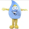 Performance sur scène Costume de mascotte de goutte de pluie bleue Halloween Noël Fantaisie Fête Personnage de dessin animé Costume Adulte Femmes Hommes Robe Carnaval Unisexe Adultes