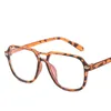 Seemfly Vintage Doppelstrahl-Anti-Blaulicht-Brillengestell, transparente Farbe, optische Sepectacles, übergroße Computerbrille, modische Sonnenbrille