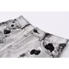 Women's High Waist Denim Shorts Ripped Hollow Out Hole Streetwear Black Jean Fashion Summer Beggars Female 210515