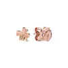 Rose Gold Stud örhängen passar original för kvinnors bröllopsfödelsedagspresent Europeiska smycken9981388