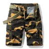 Heren Zomer Shorts Plus Size Camouflage Militaire Lading voor Mannen Knielengte Casual Katoenen Korte Broek Pantalon Corto 210716